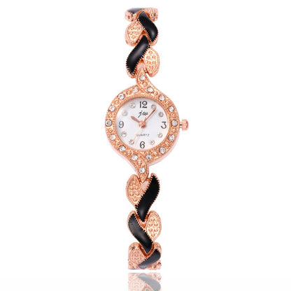 Nouveau bracelet de montre d'amour polyvalent pour femmes de mode transfrontalière avec ensemble de montre à Quartz en diamant