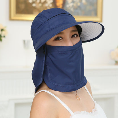 Outdoor sun hat covering face beach travel wild sun hat