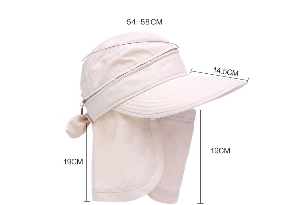 Outdoor sun hat covering face beach travel wild sun hat