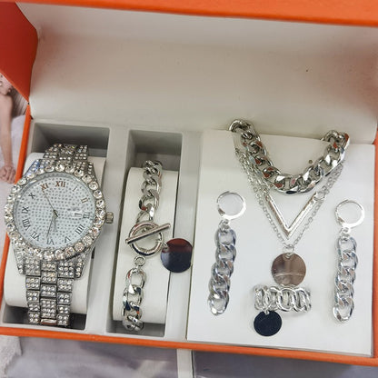 Ladies Watch 5 sets Women's Watch Jewelry 5-piece Set New Quartz Watch Gift Set Watch