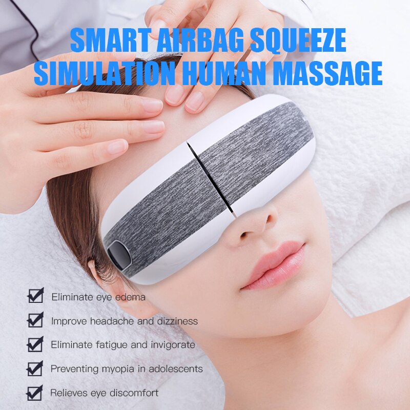 Masseur musical Bluetooth, masseur pour les yeux, électrique, Anti-rides, Fatigue, tissu respirant, soins de santé