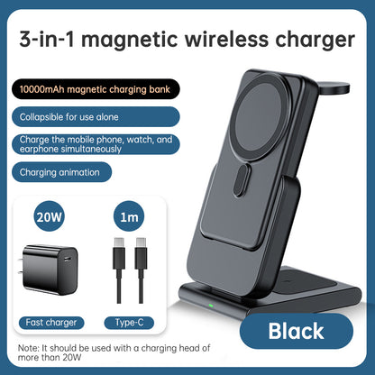 Magsafe magnetic holder is suitable for Apple three-in-one wireless charger iwatch