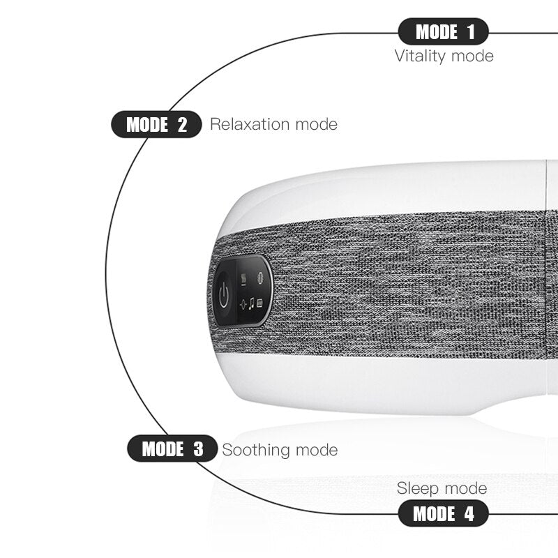 Masajeador de música con Bluetooth, paquete caliente, masajeador de ojos, eléctrico, antiarrugas, fatiga, tela transpirable, cuidado saludable