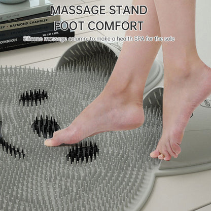 Tapis de bain en Silicone antidérapant, artefact de frottement des pieds de lapin, tapis de massage du dos, lavage des pieds à la peau morte, tapis de douche