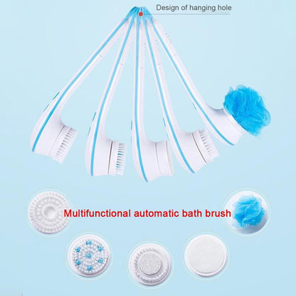 Brosse de bain-douche électrique 5 en 1, Exfoliation, Spin Spa, Massage du corps, brosse de nettoyage électrique, outil de brosse de bain multifonction