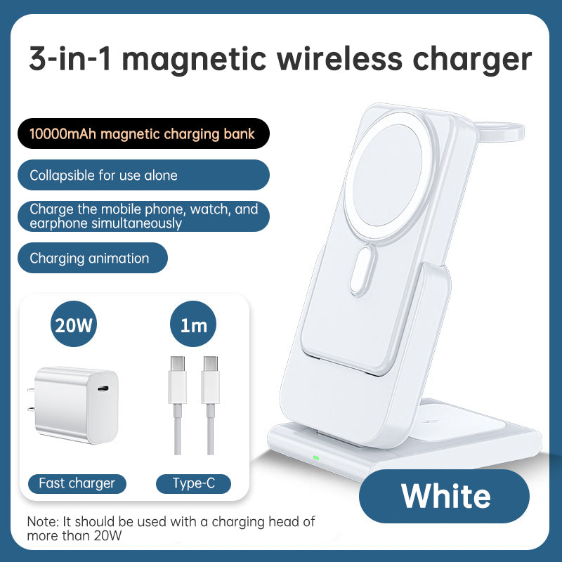 Magsafe magnetic holder is suitable for Apple three-in-one wireless charger iwatch