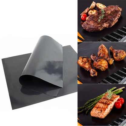 Tapis de cuisson antiadhésif pour Barbecue, doublures de cuisson pour Barbecue, feuilles de cuisson en téflon réutilisables, outil de cuisson 33x40cm