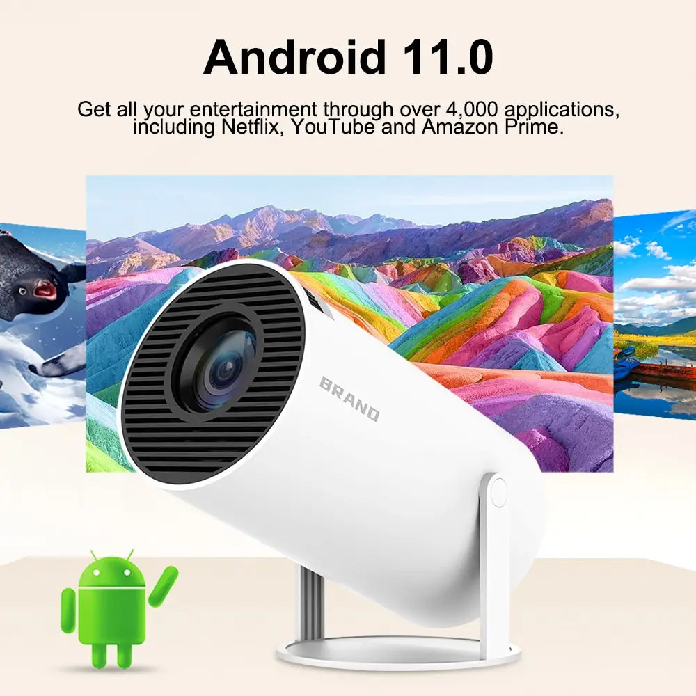 Mini Proyector HY300 4K Android 11 WIFI6 BT5.0