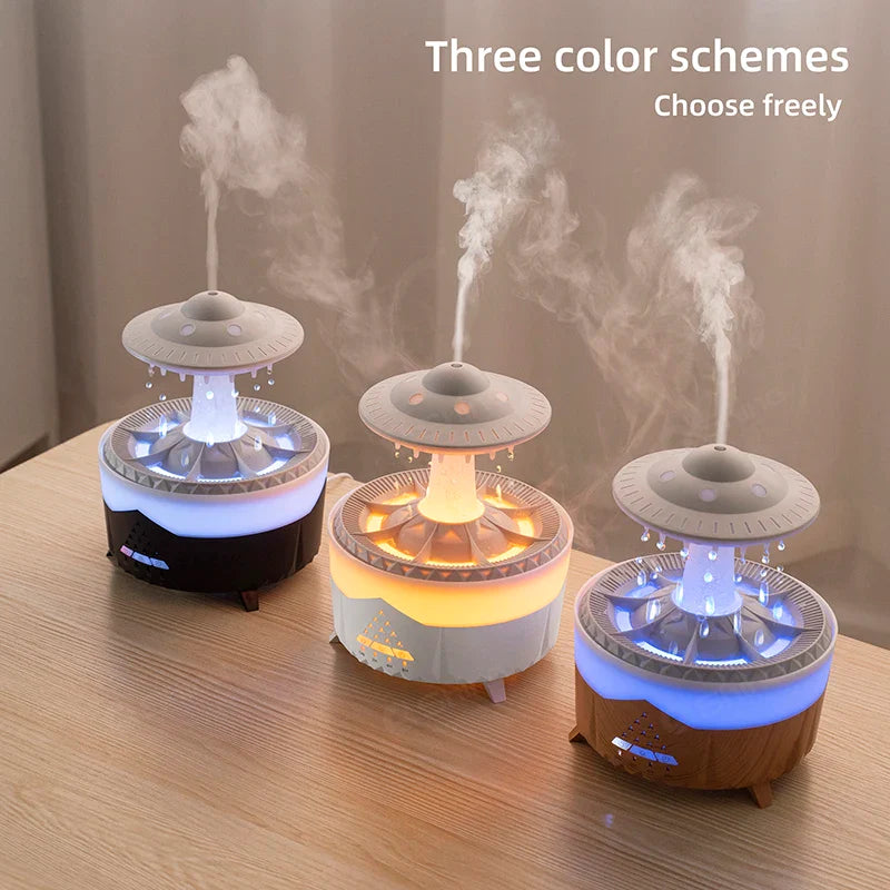 Rain Cloud Humidifier Water Drip with Remote Raindrop Humidifier Rain Cloud Diffuser Mushroon