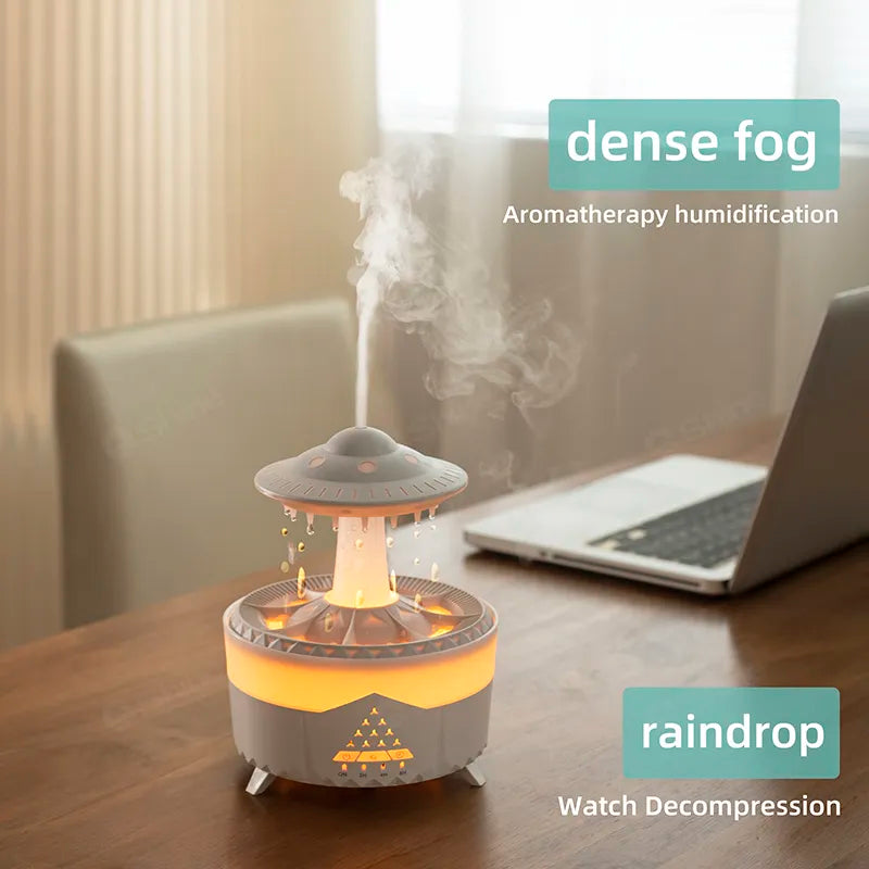 Humidificateur de nuage de pluie goutte à goutte d'eau avec humidificateur de goutte de pluie à distance diffuseur de nuage de pluie champignon