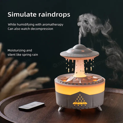 Rain Cloud Humidifier Water Drip with Remote Raindrop Humidifier Rain Cloud Diffuser Mushroon